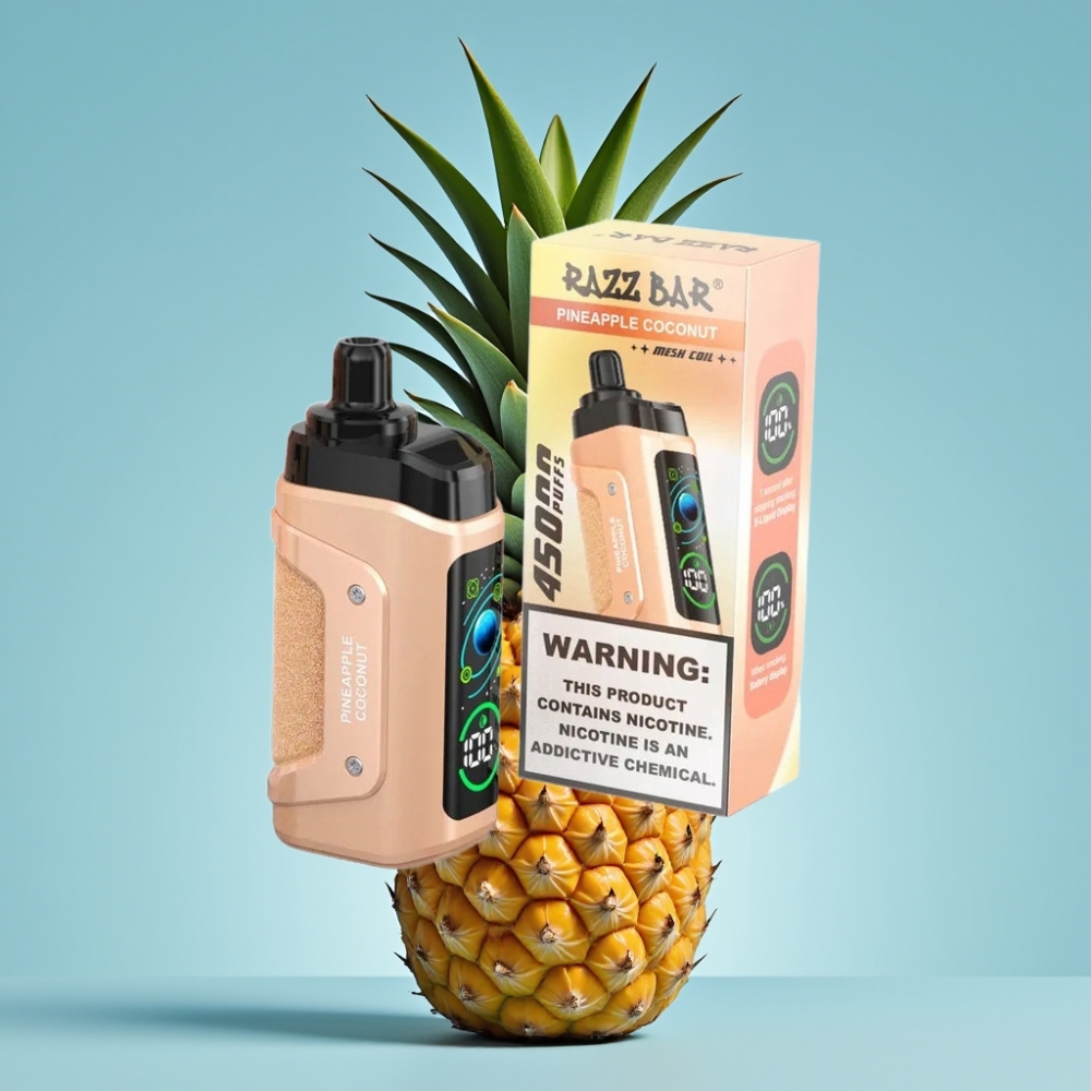 Razz Bar 45000 Puffs Mesh Adjustable Airflow Pineapple Coconut