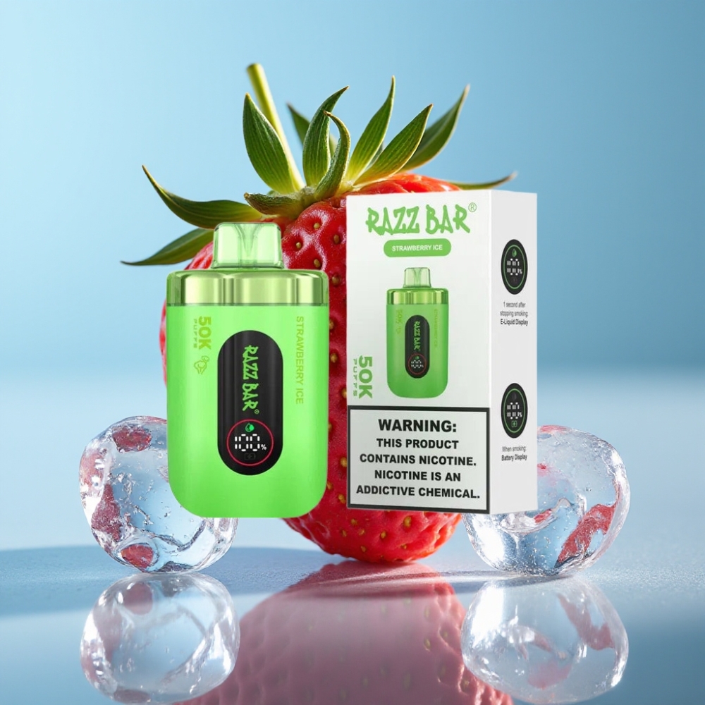 Razz Bar 50K Puffs 1.0 Ohm Mesh Strawberry Ice vape Canada wholesale