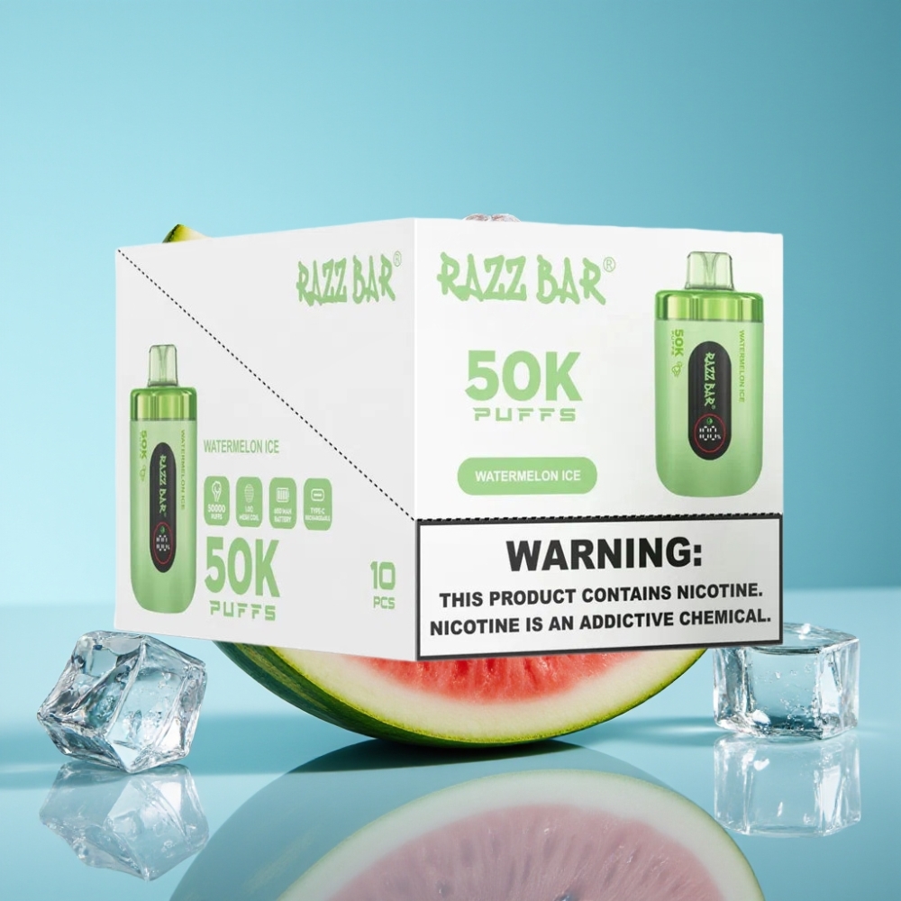 Razz Bar 50K Puffs 650mAh Rechargeable Watermelon Ice vape Canada wholesale