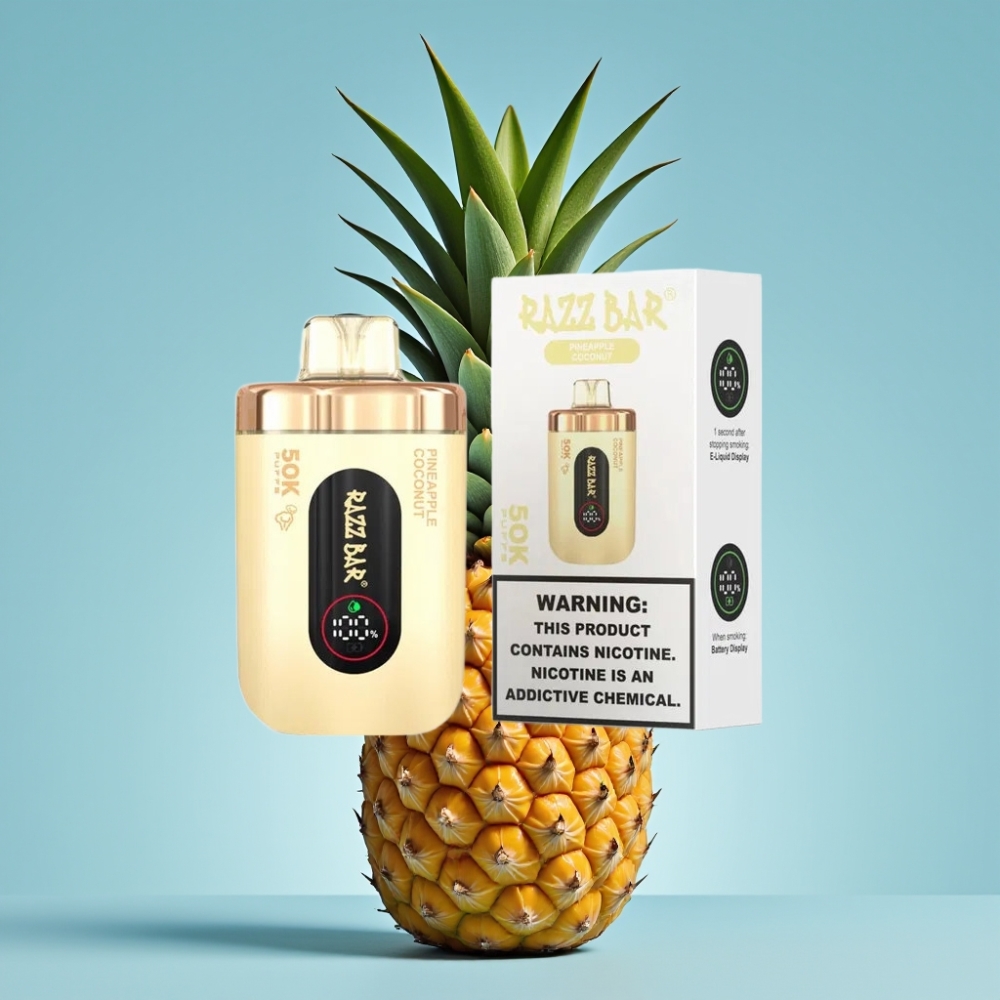 Razz Bar 50K Puffs 650mAh Type-C Pineapple Coconut vape Canada wholesale