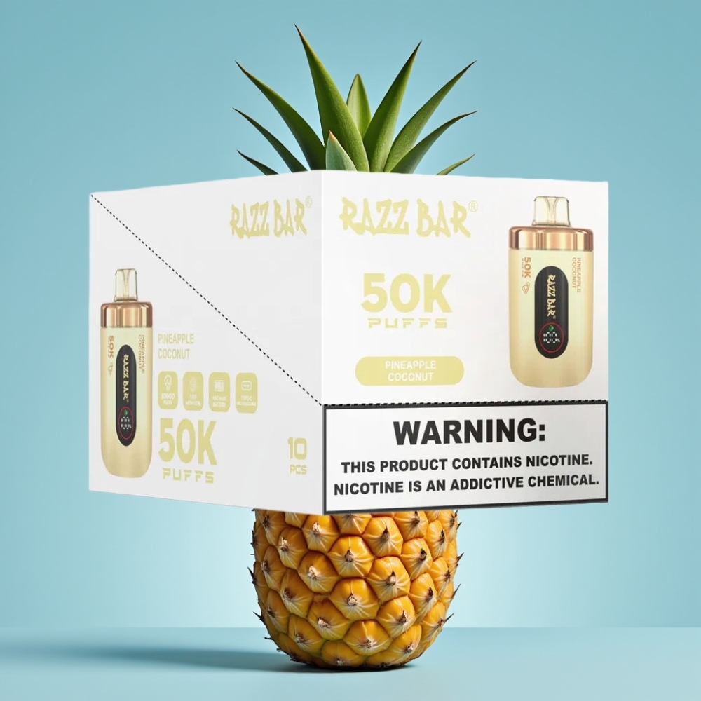 Razz Bar 50K Puffs 650mAh Type-C Pineapple Coconut vape Canada wholesale
